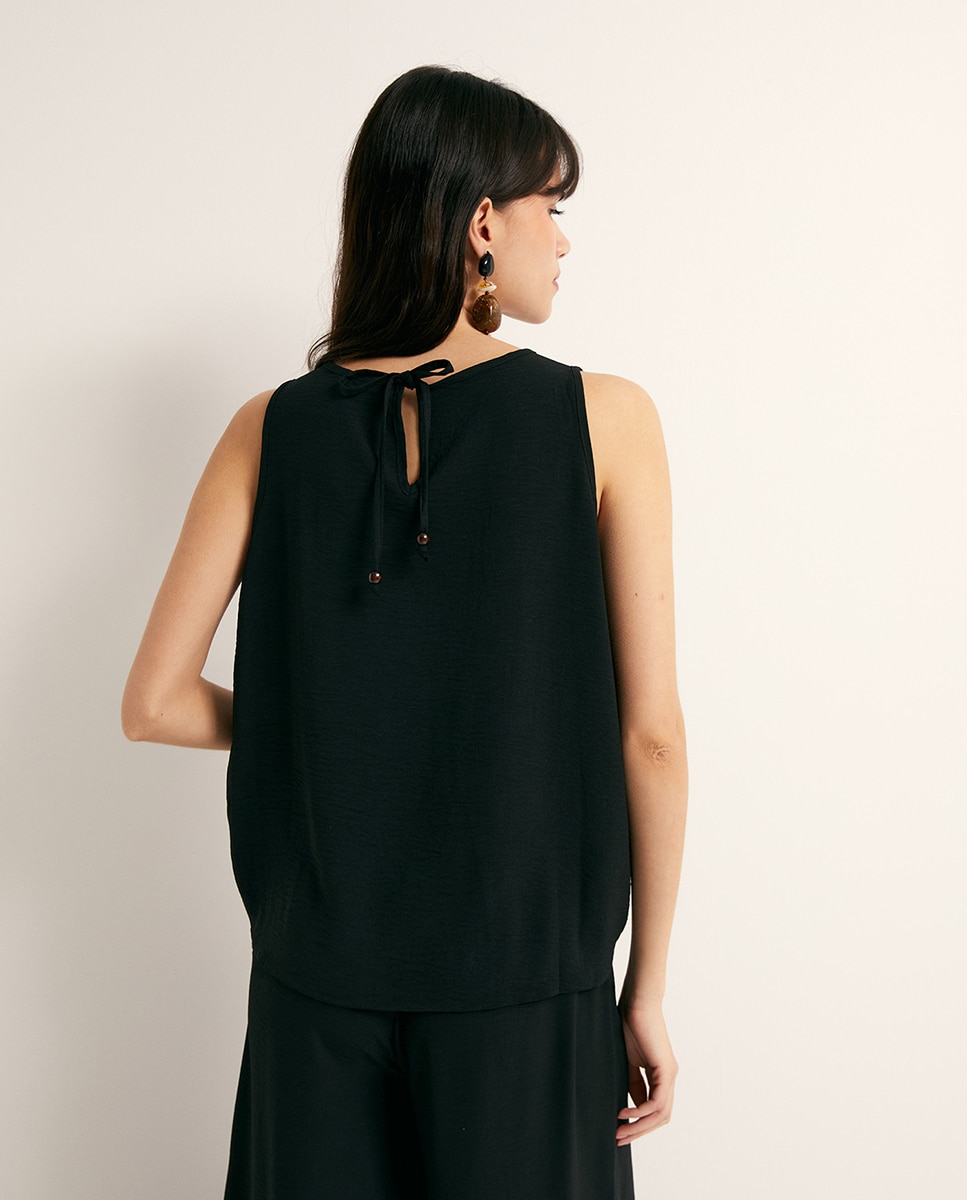 Blusa Fluida Preto-5