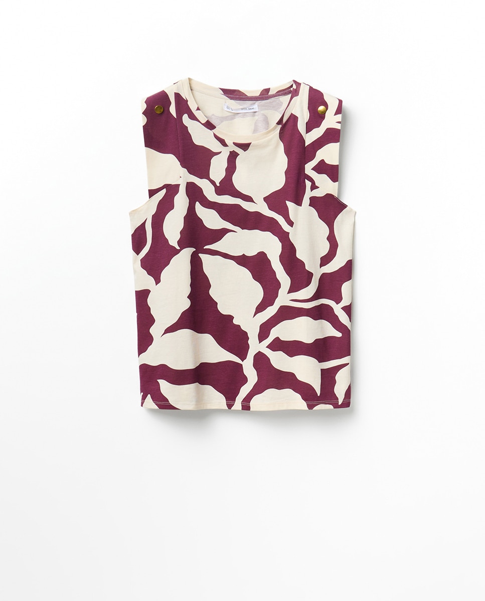 T-shirt estampada Bordeaux-6
