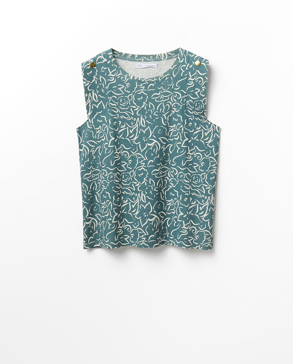 T-shirt estampada Verde-6