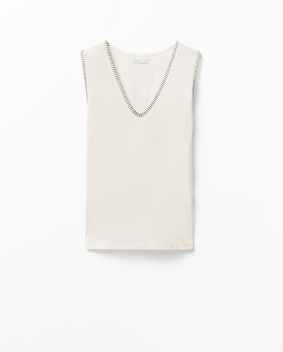 T-shirt Lisa de Alças Cru-5