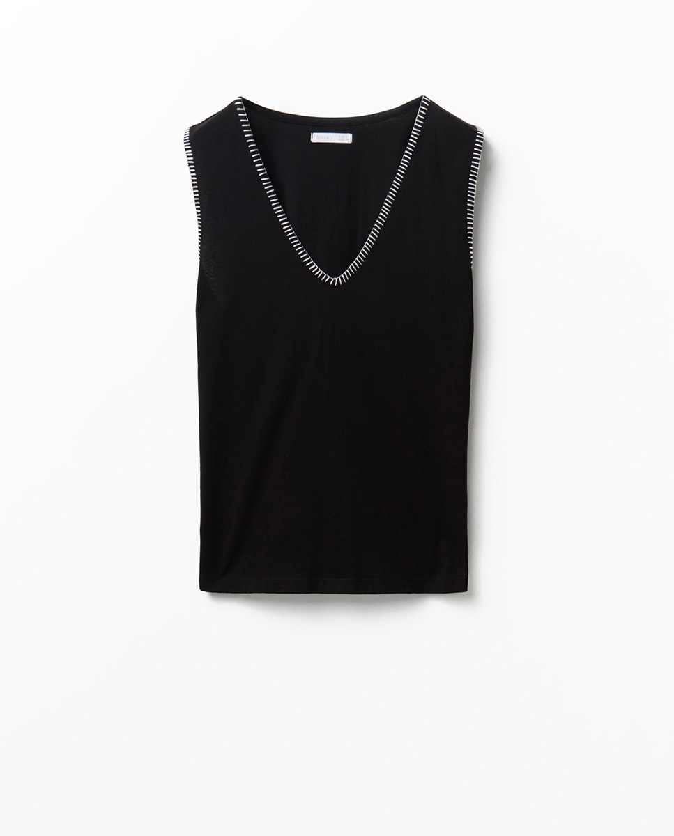 T-shirt Lisa de Alças Preto-5