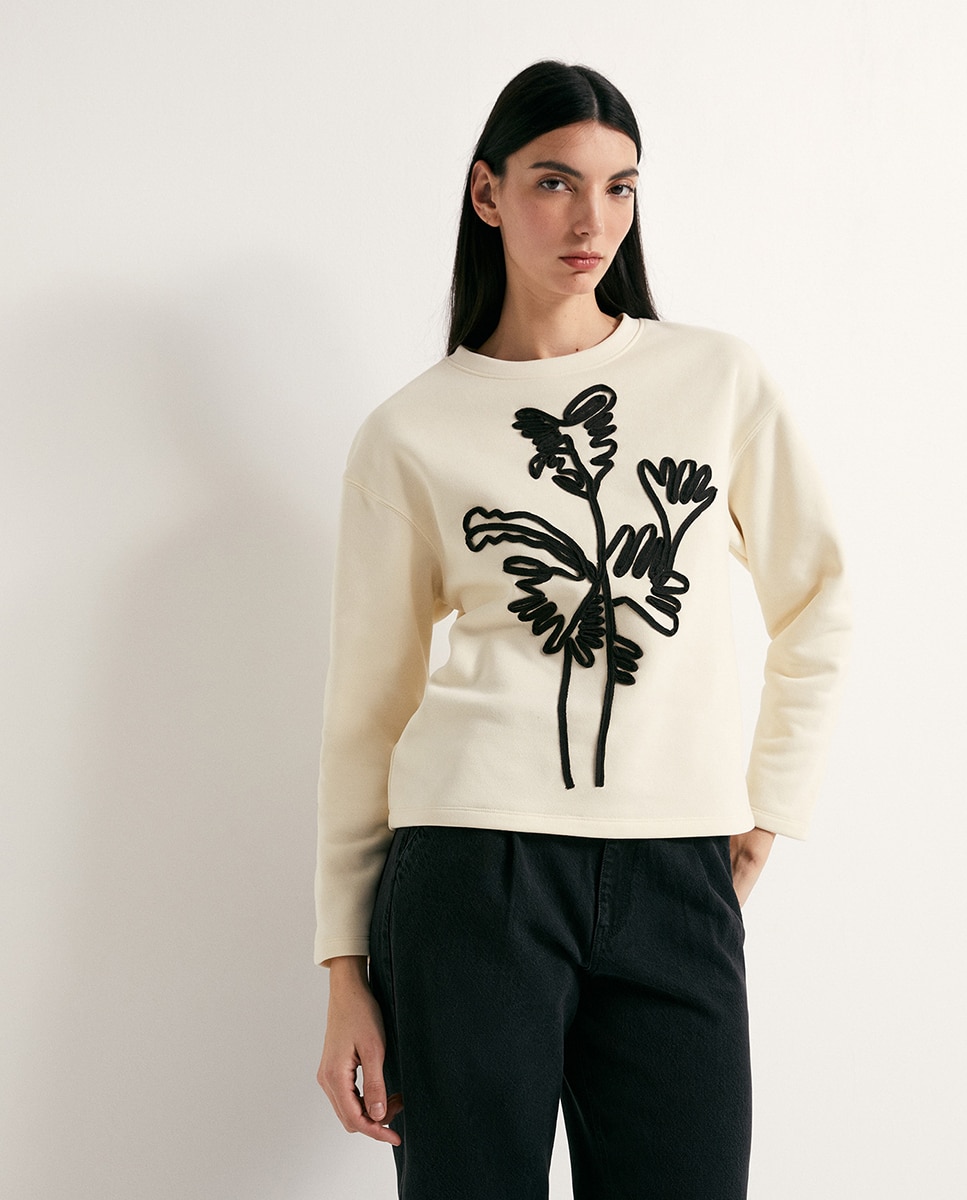 Imagem 0 de Sweatshirt com Aplique de Cordão