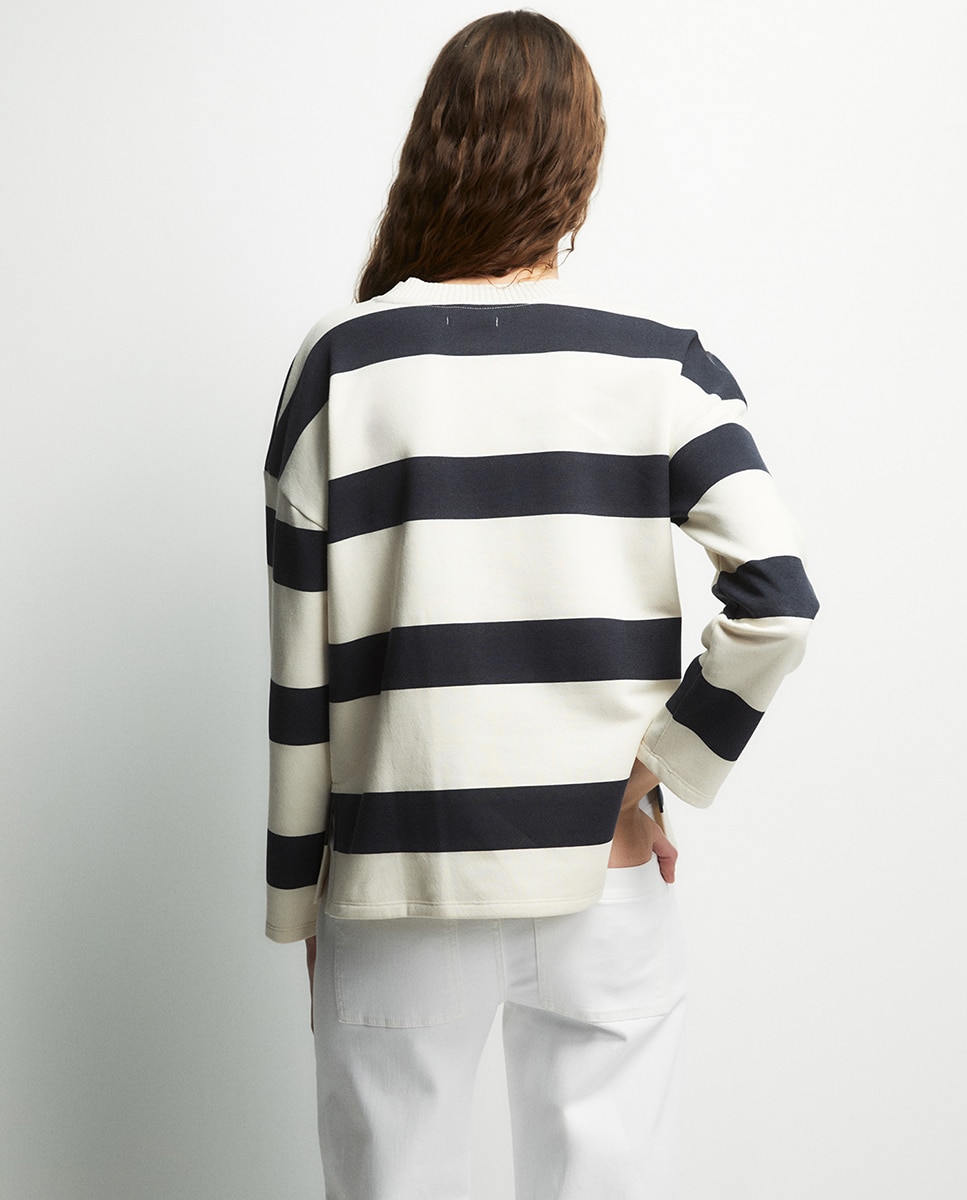 Sweatshirt Rib Básica Azul-marinho-4
