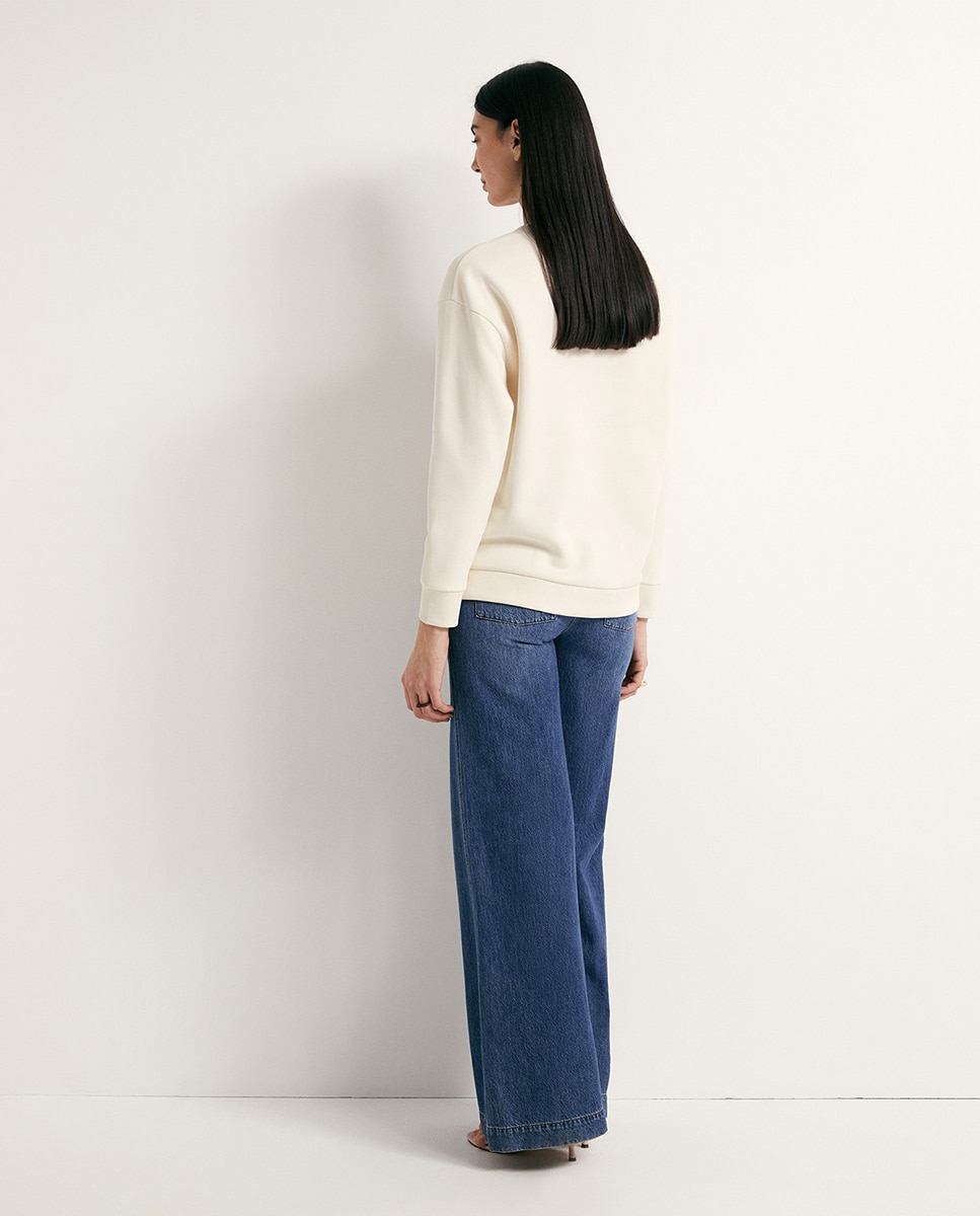 Sweatshirt com Estampado Monet Cru-4
