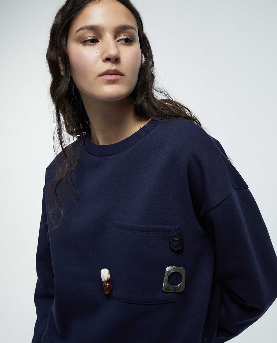 Sweatshirt com Peças Azul-marinho-3