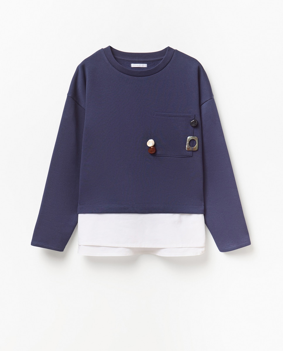 Sweatshirt com Peças Azul-marinho-5