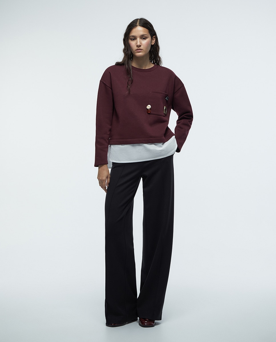 Sweatshirt com Peças Bordeaux-2