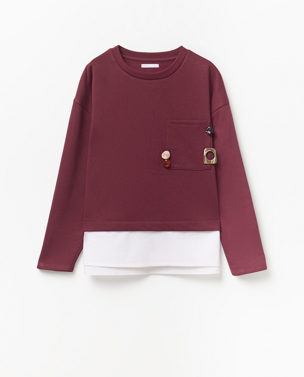 Sweatshirt com Peças Bordeaux-5