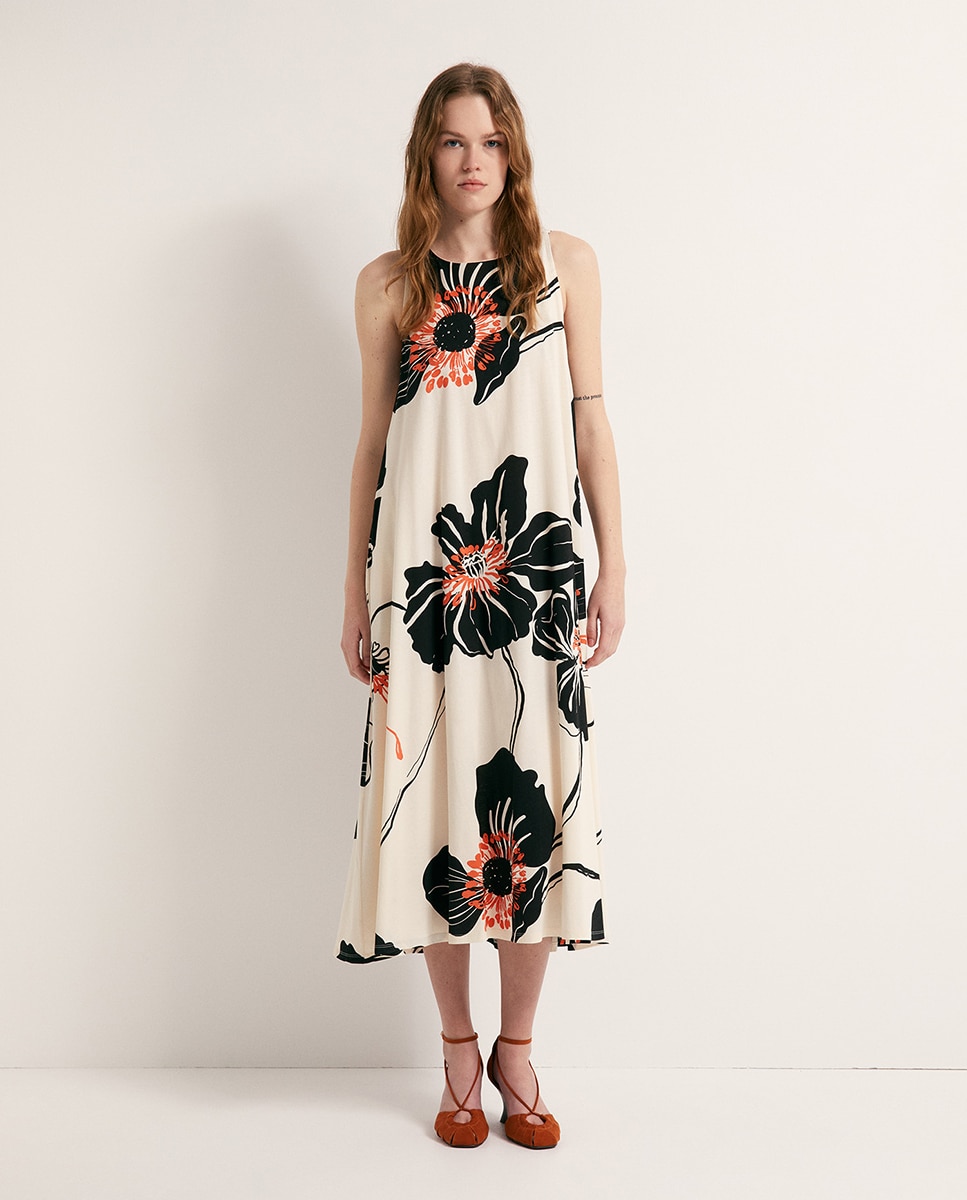 Imagem 0 de Vestido Evasé Estampado