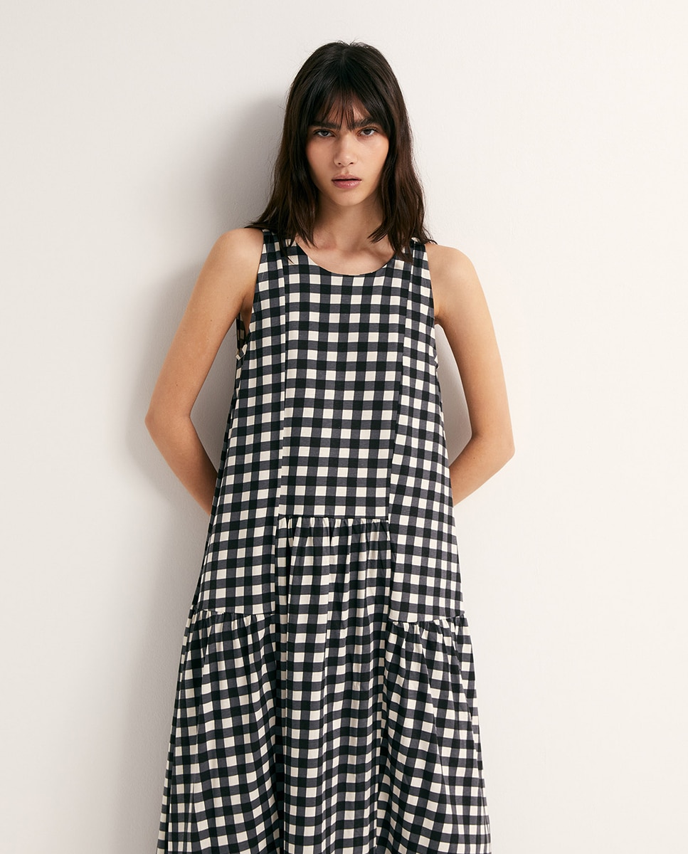 Vestido estampado Preto-2