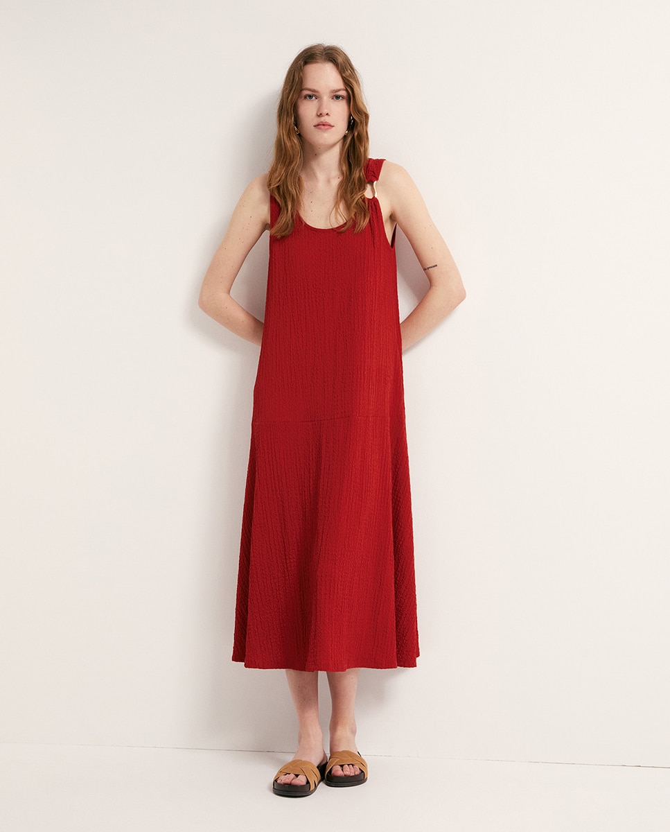 Imagem 0 de Vestido com Peça com Textura