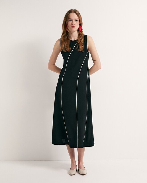 Imagen 0 de Vestido detalle contraste