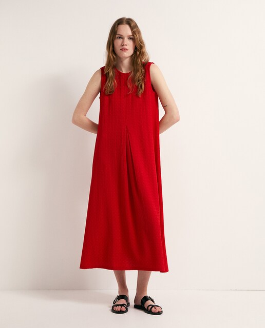 Imagen 0 de Vestido textura evasé