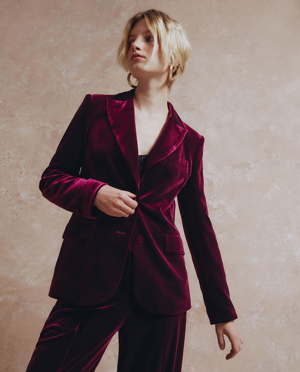 Blazer de Veludo Bordeaux-2