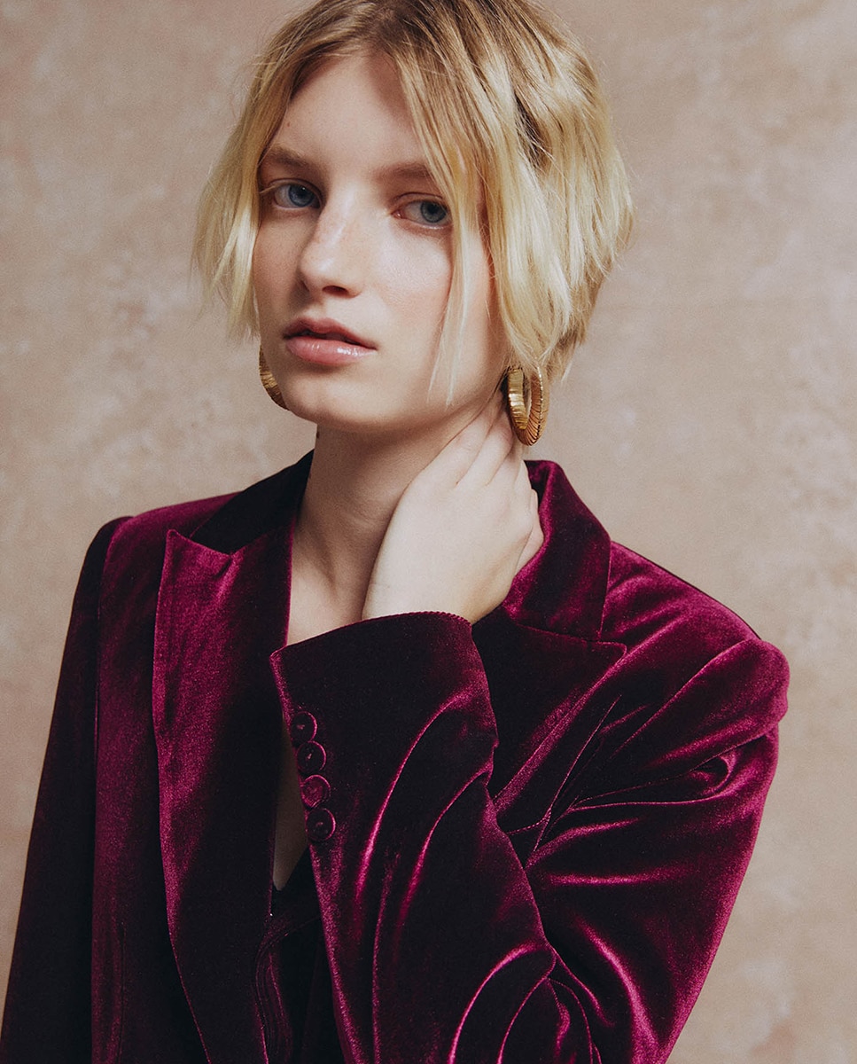 Blazer de Veludo Bordeaux-3