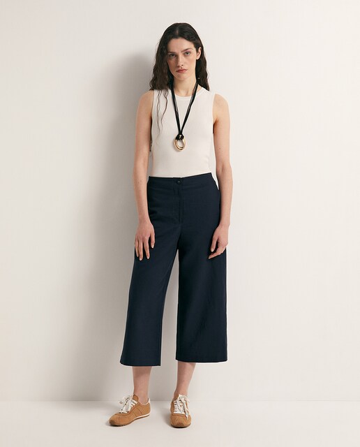 Imagen 0 de Pantalón culotte lino