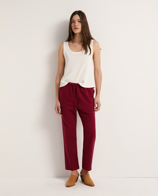 Imagem 0 de Calças regular de linho