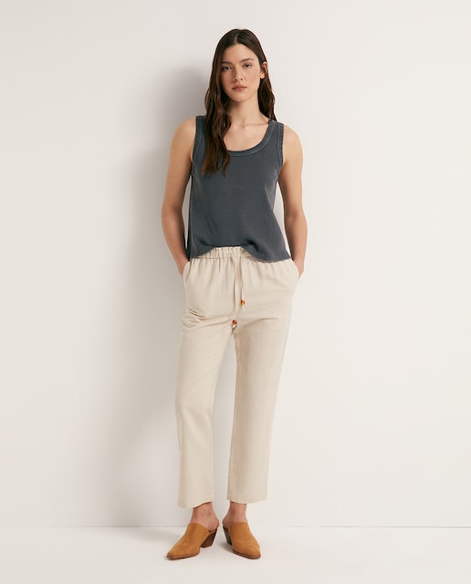 Imagem 0 de Calças regular de linho