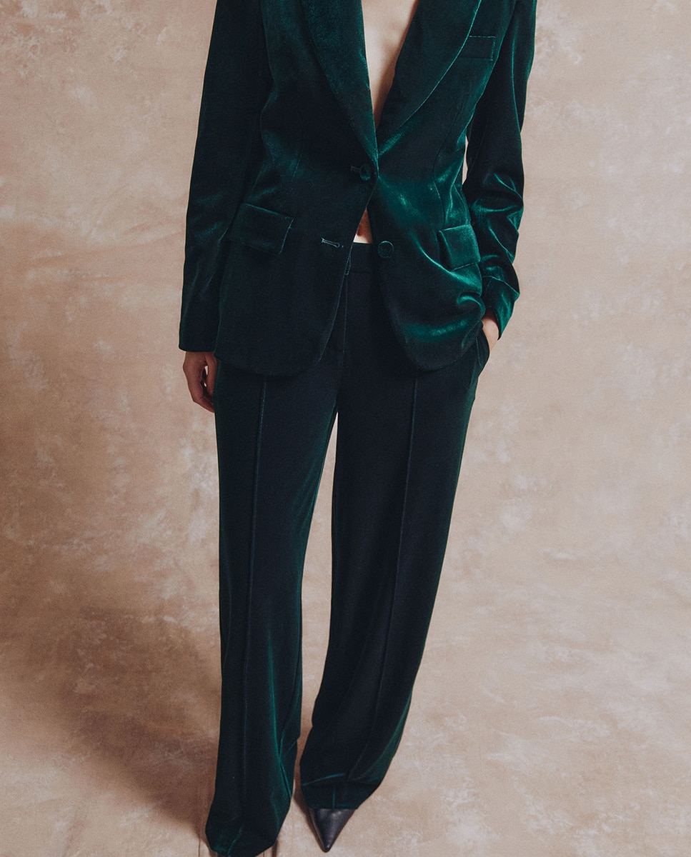 Pantalon terciopelo - Sfera - 530 Verde oscuro 530 Verde oscuro-3