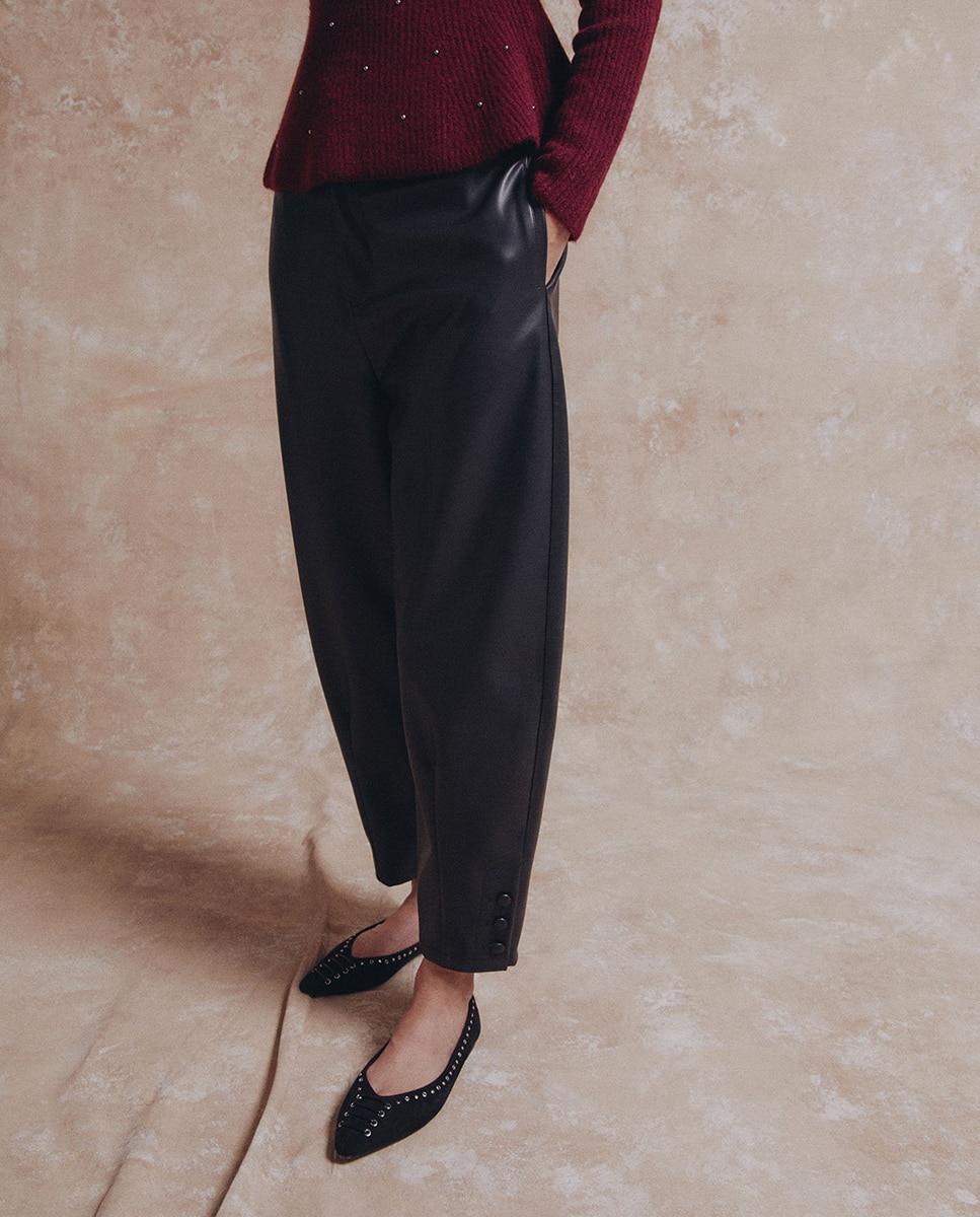 Imagen 3 de Pantalón polipiel - Sfera - Negro Negro