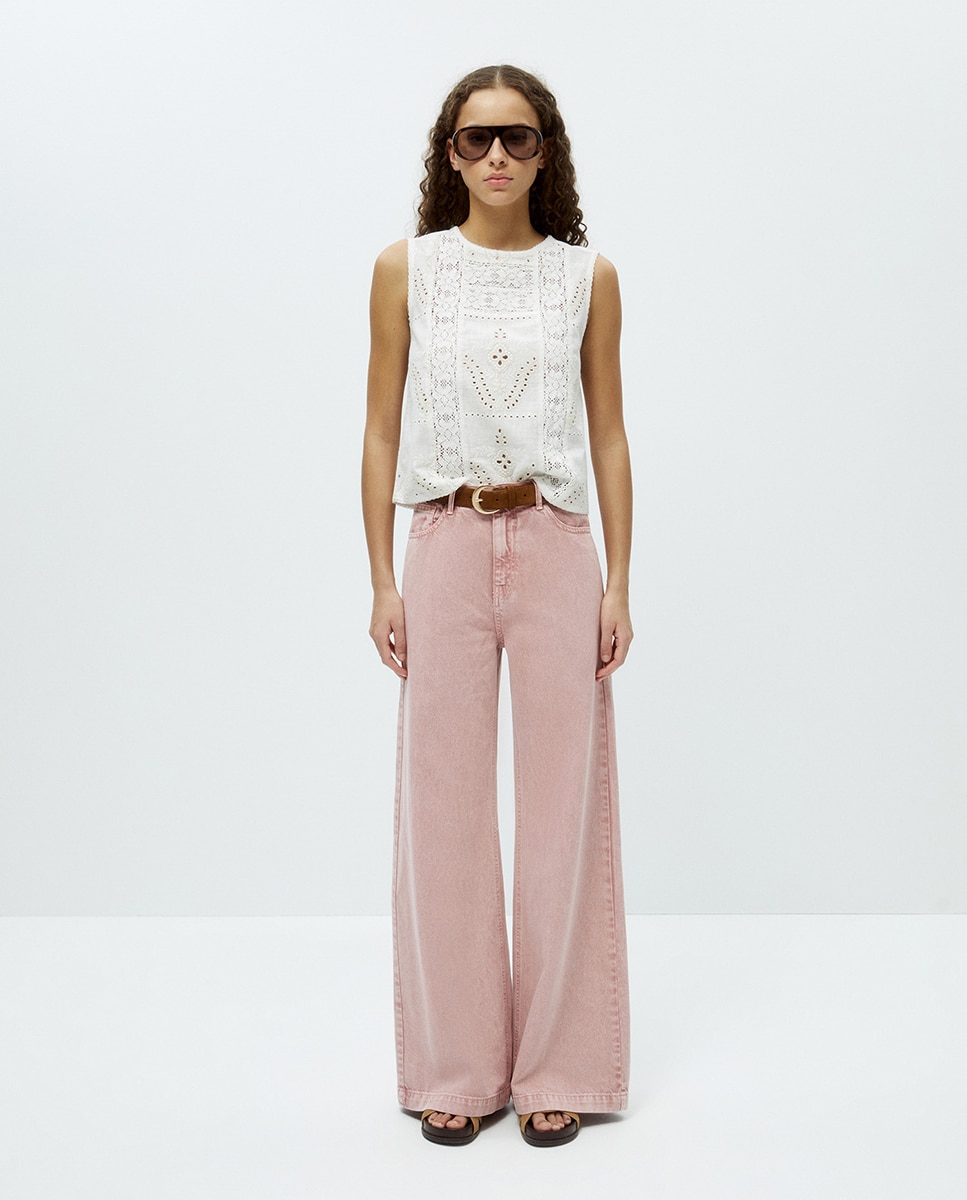 Blusa com Bordado Schiffli Branco-2