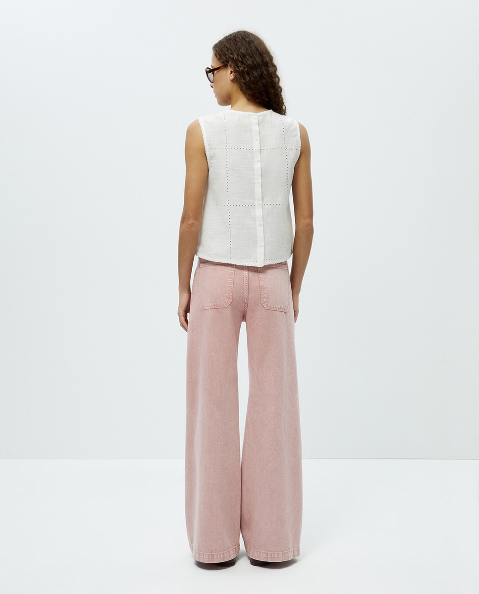 Blusa com Bordado Schiffli Branco-5