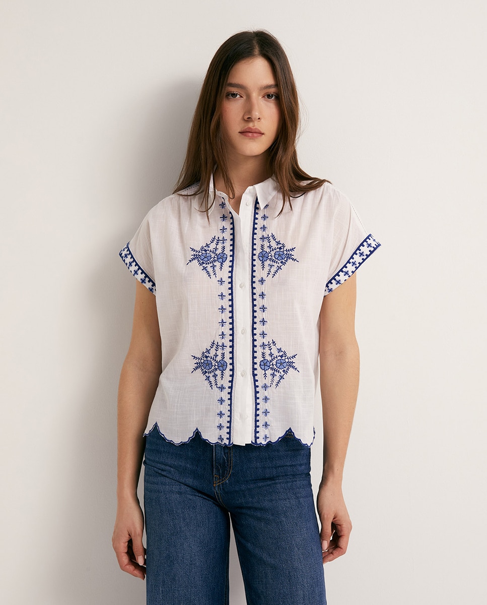 Sfera - Camisa bordada resort.