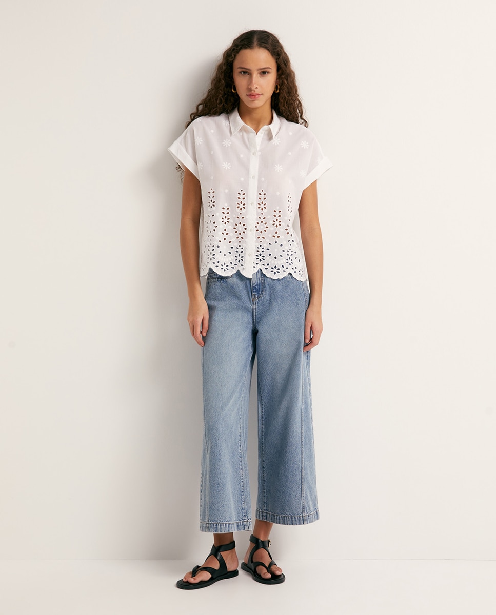 Camisa Perfurada Branco-2