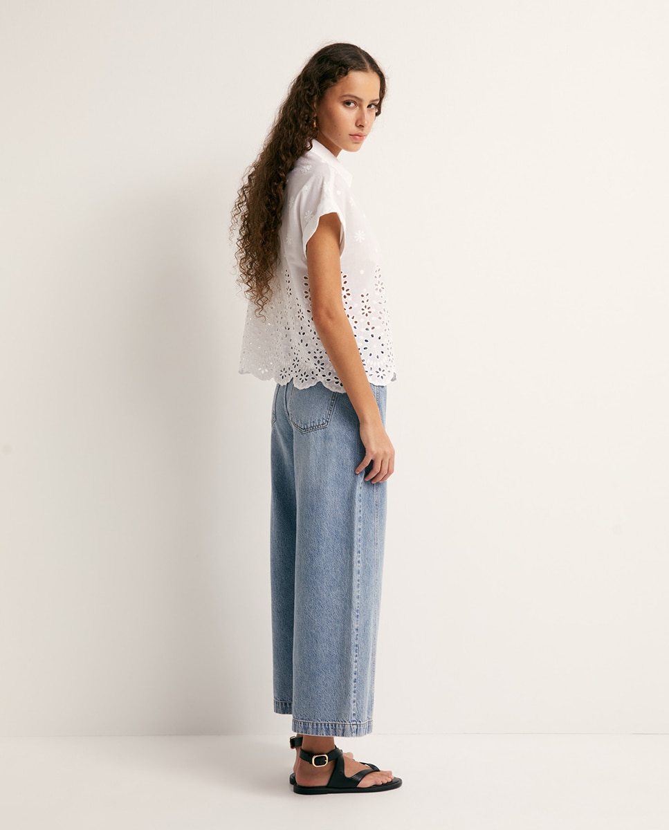 Camisa Perfurada Branco-4