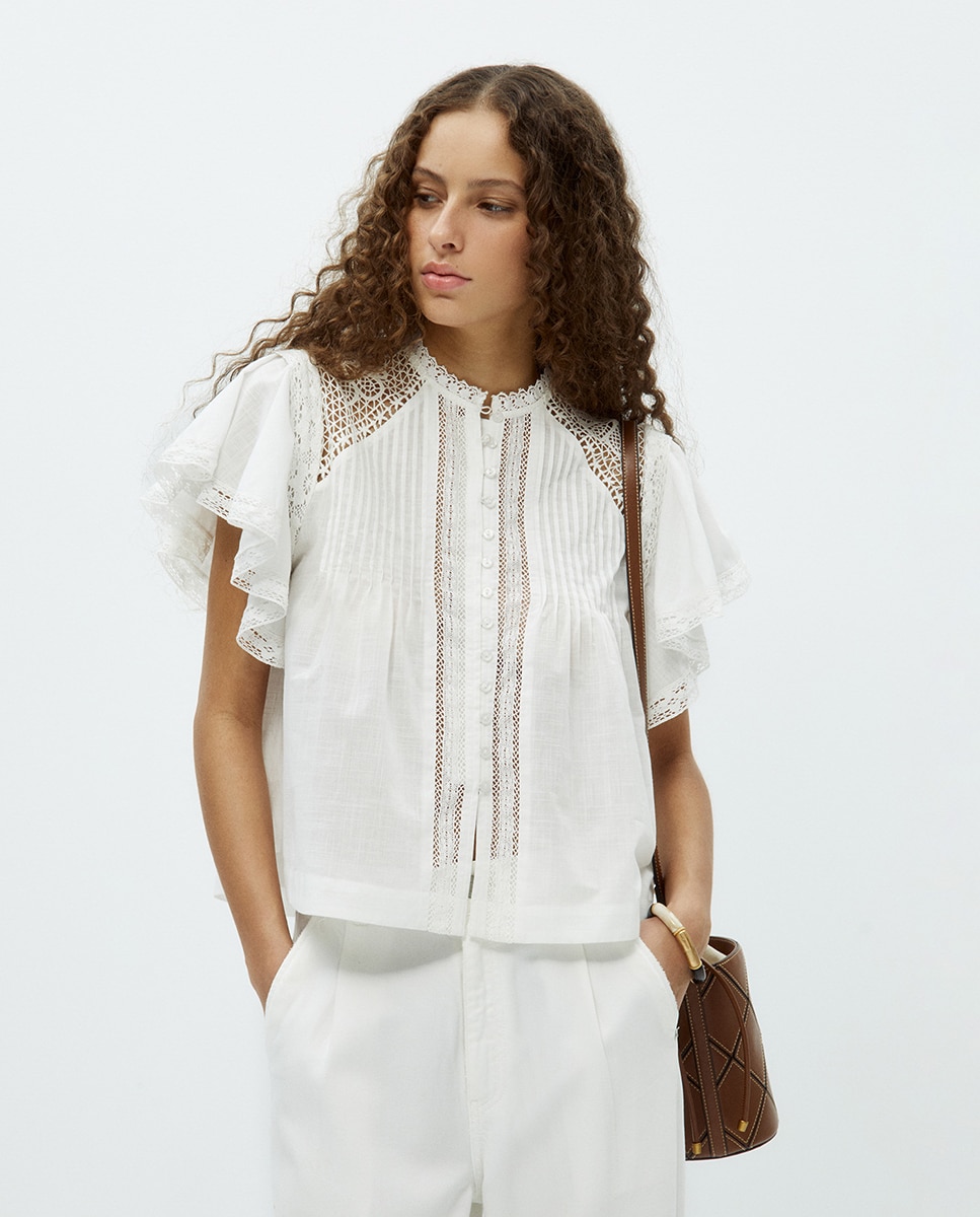Sfera - Blusa romántica lace.