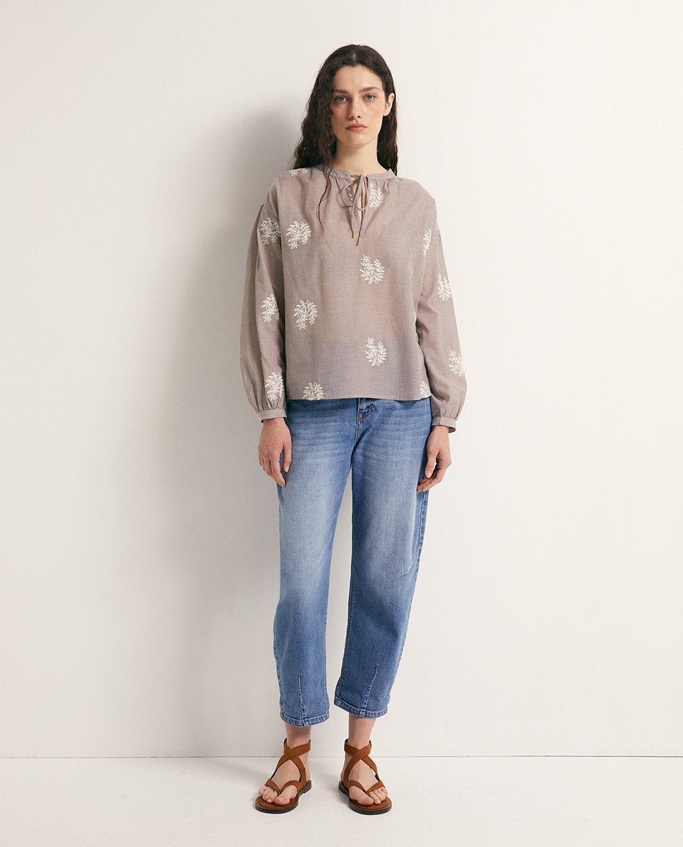 Blusa de Conjunto Bege-2