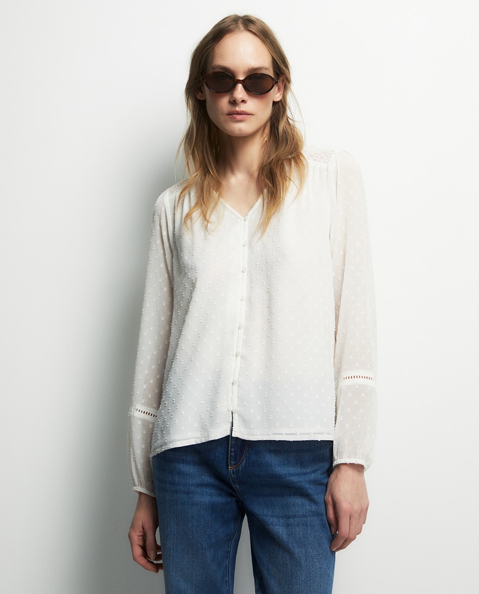 Sfera - Camisa plumetti botones.