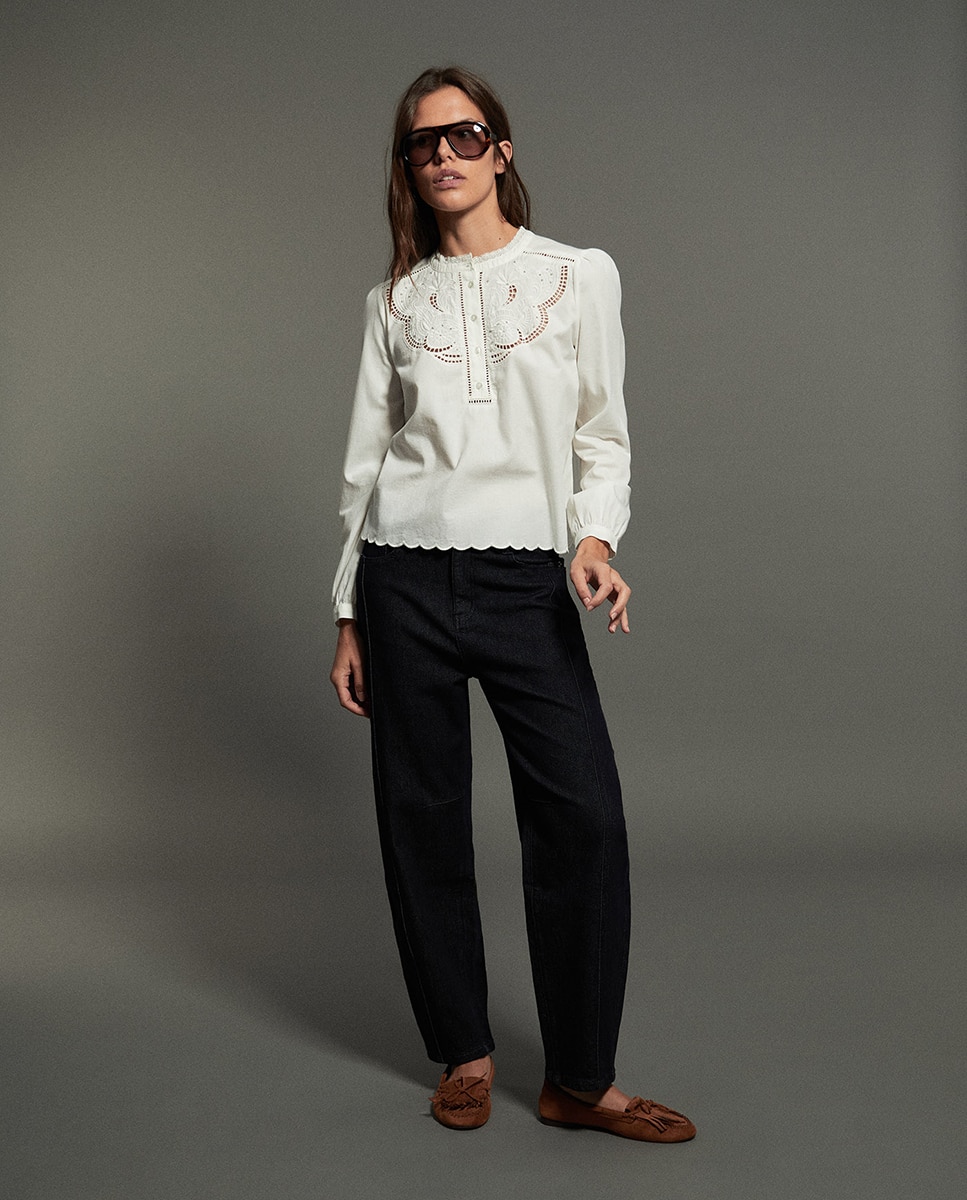 Blusa com Renda Branco-2