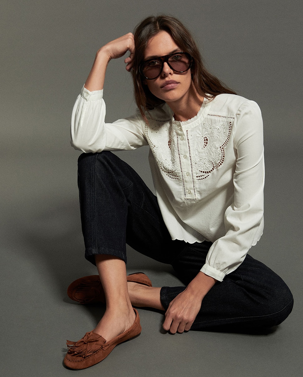 Blusa com Renda Branco-6