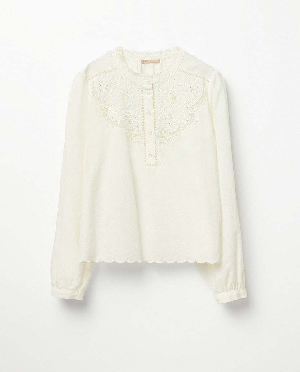 Blusa com Renda Branco-7