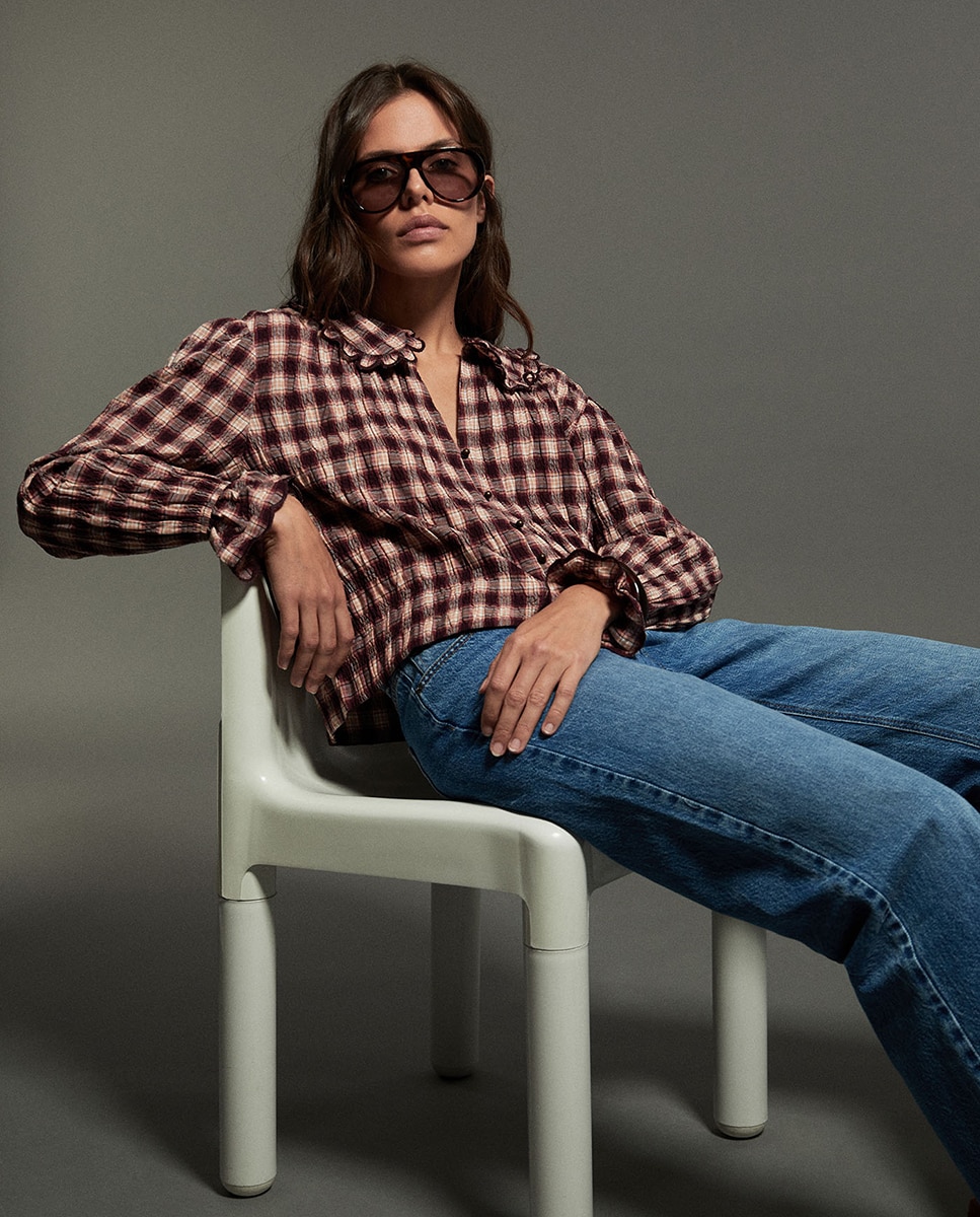 Camisa cuadros - Sfera - Burdeos Burdeos-4