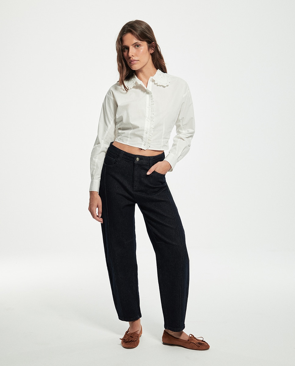 Blusa com Gola Bebé Branco-2