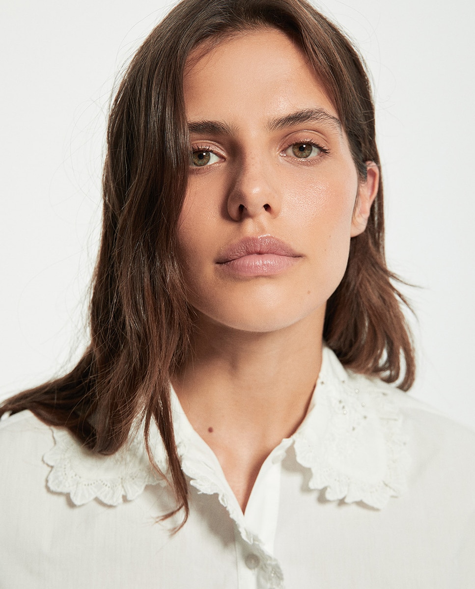 Blusa com Gola Bebé Branco-3
