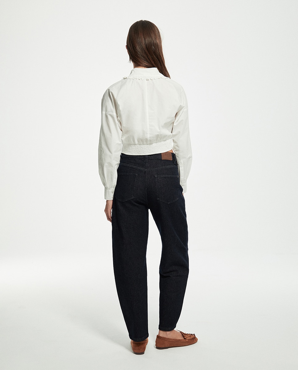 Blusa com Gola Bebé Branco-4