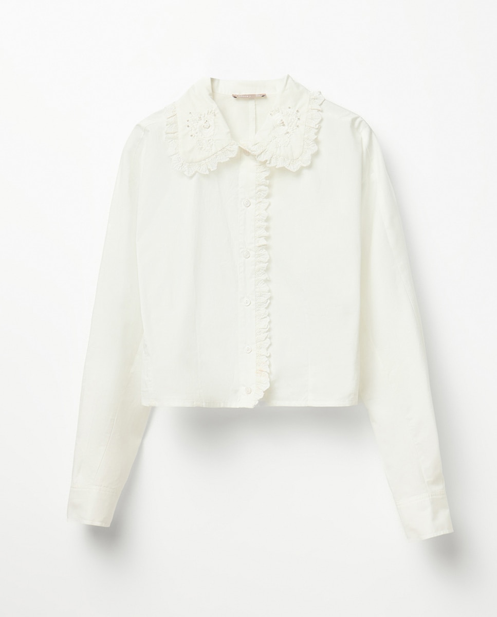 Blusa com Gola Bebé Branco-6