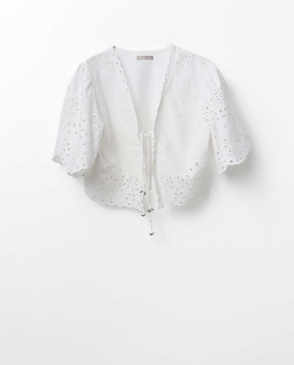 Bolero Schiffli Branco-5