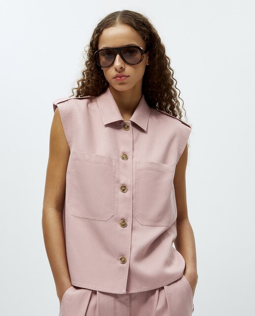 Imagen 0 de Chaleco bolsillos tencel