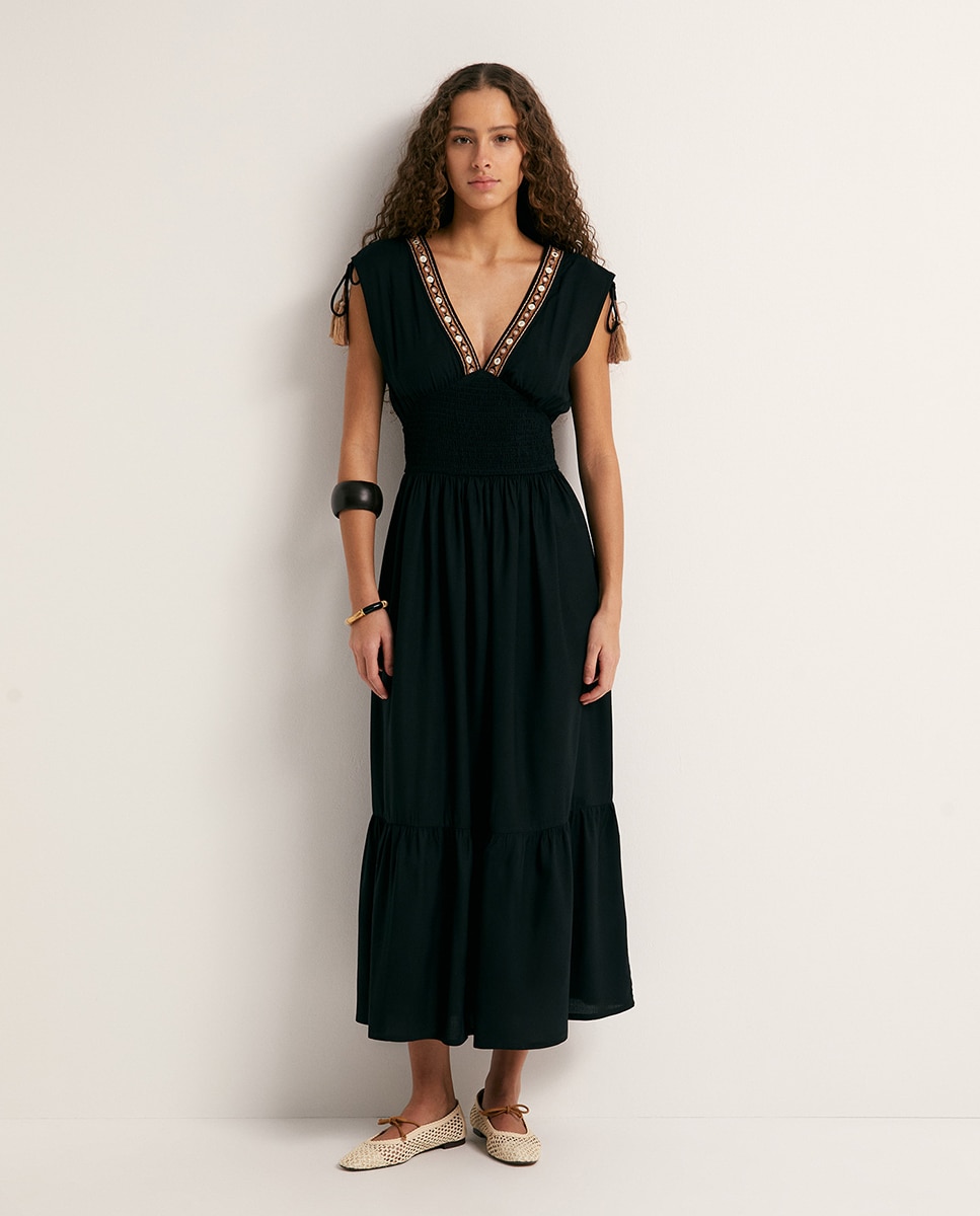 Imagem 0 de Vestido Espelhado com Folho