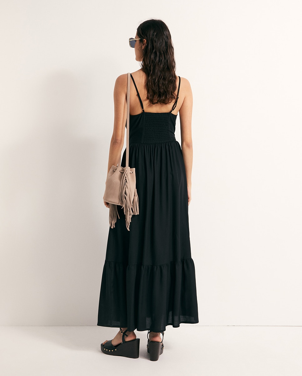 Vestido de Alças Espelhos Preto-5