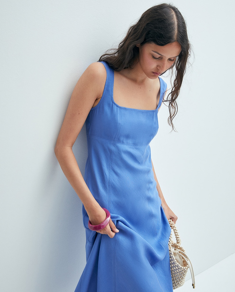 Imagem 0 de Vestido de Linho com Alças