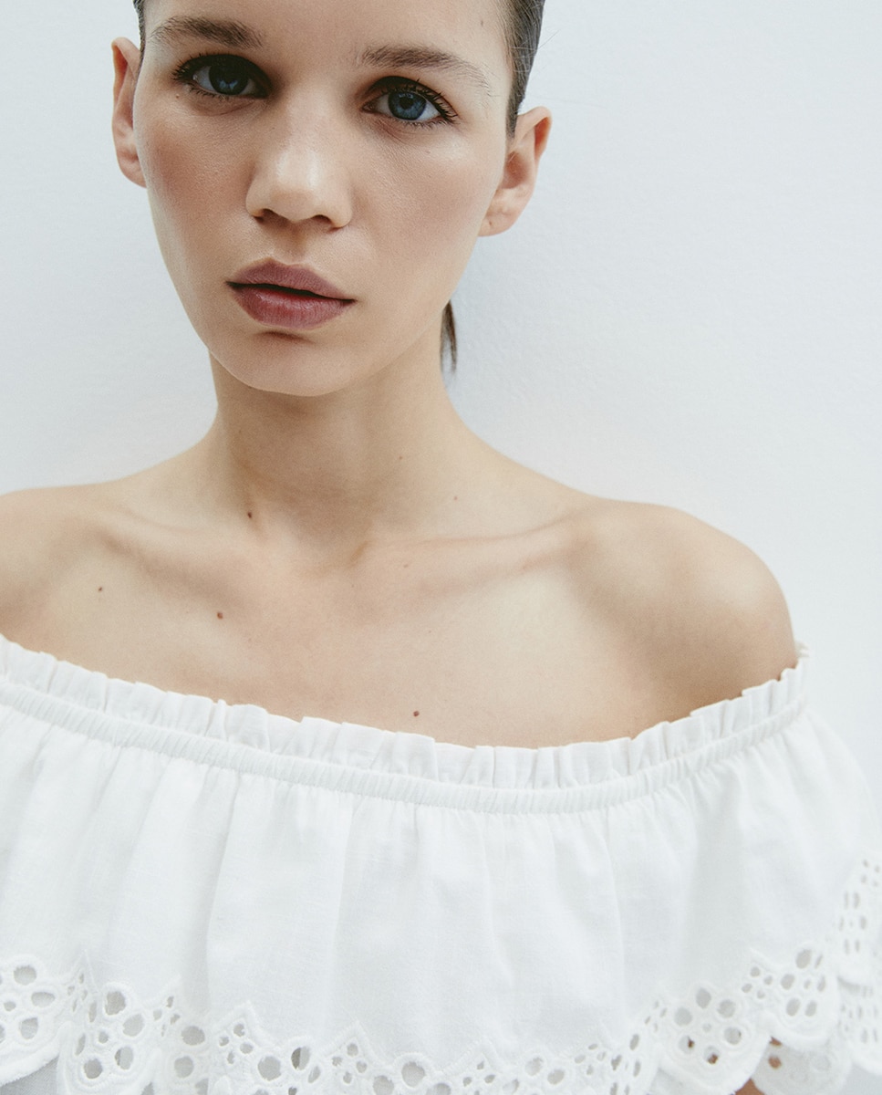 Vestido com Decote à Barco Branco-6