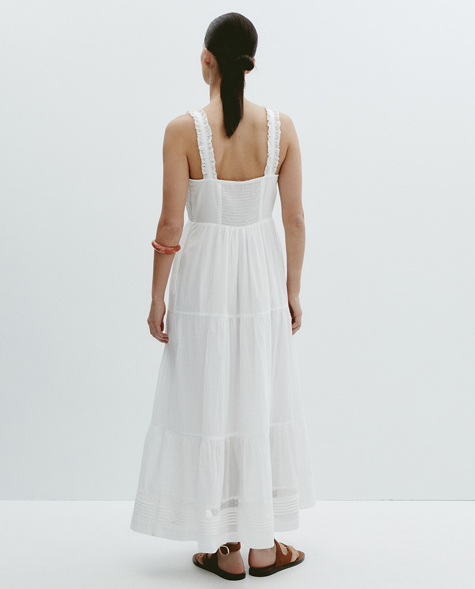 Imagen 5 de Vestido cortes lace - Sfera - Blanco Blanco