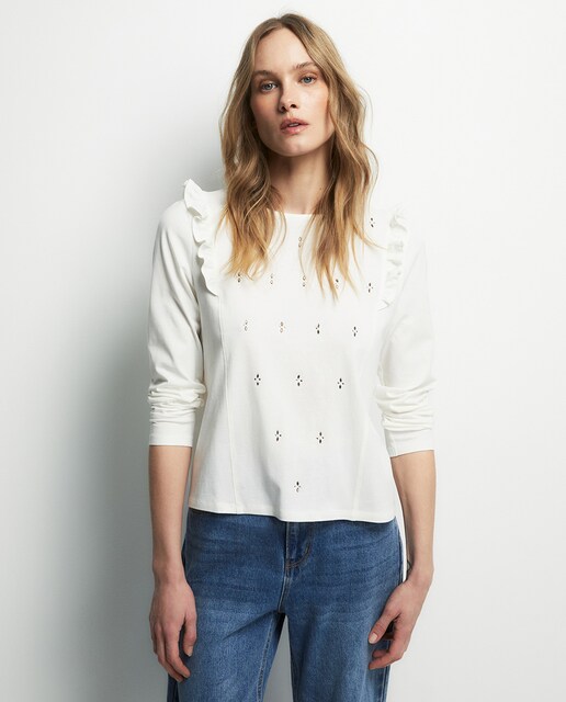 Imagem 0 de T-shirt com folhos