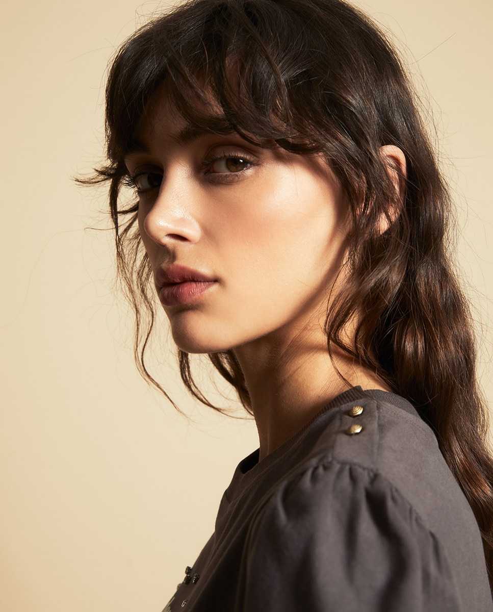 T-shirt Gráfica 3/4 Cinzento-escuro-3