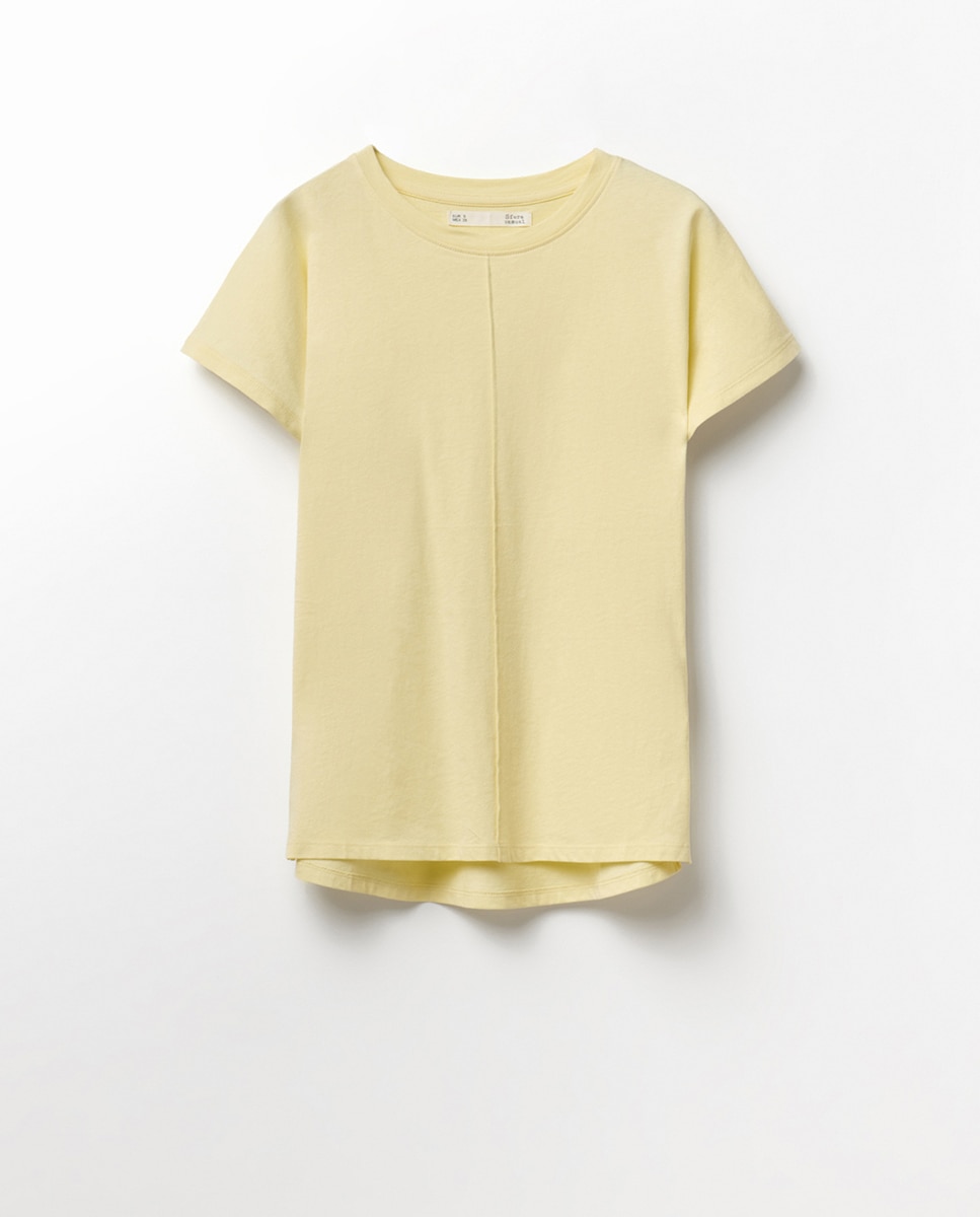 T-shirt de manga curta Amarelo-5